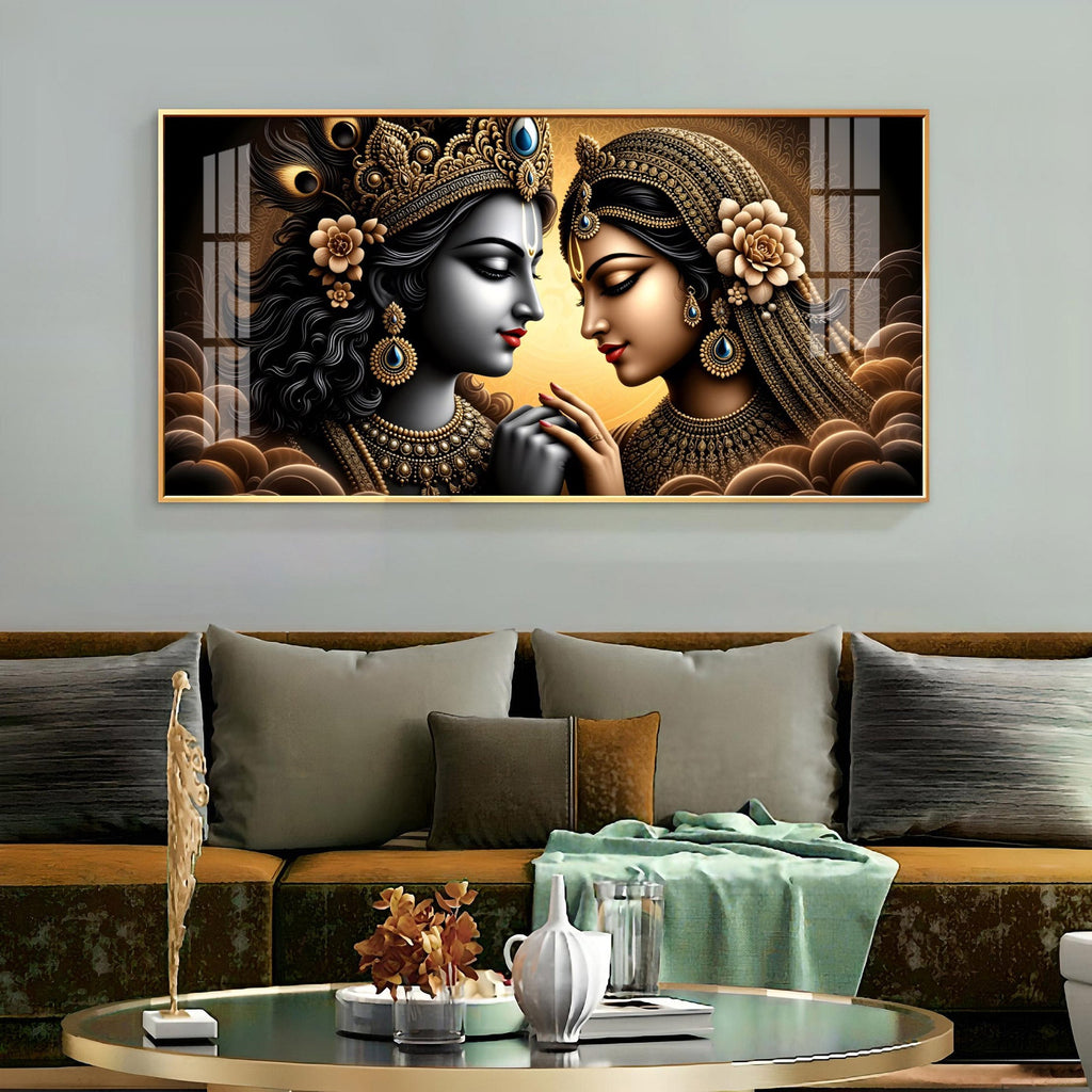 Krishna And The Divine Feminine Premium Acrylic Horizontal Wall Art