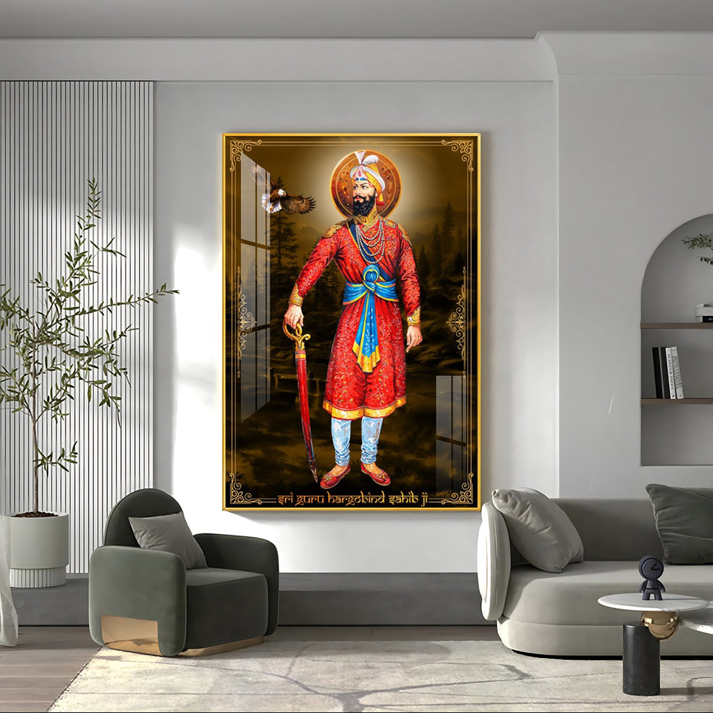 Shri Guru Hargobind Sahib Ji Premium Acrylic Vertical Wall Art