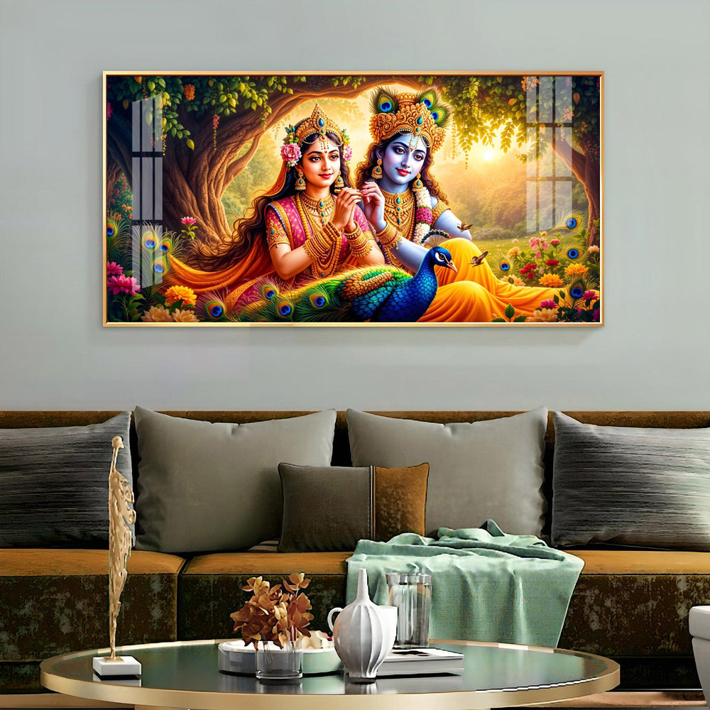 Garden of Radha’s Dreams Premium Acrylic Horizontal Wall Art