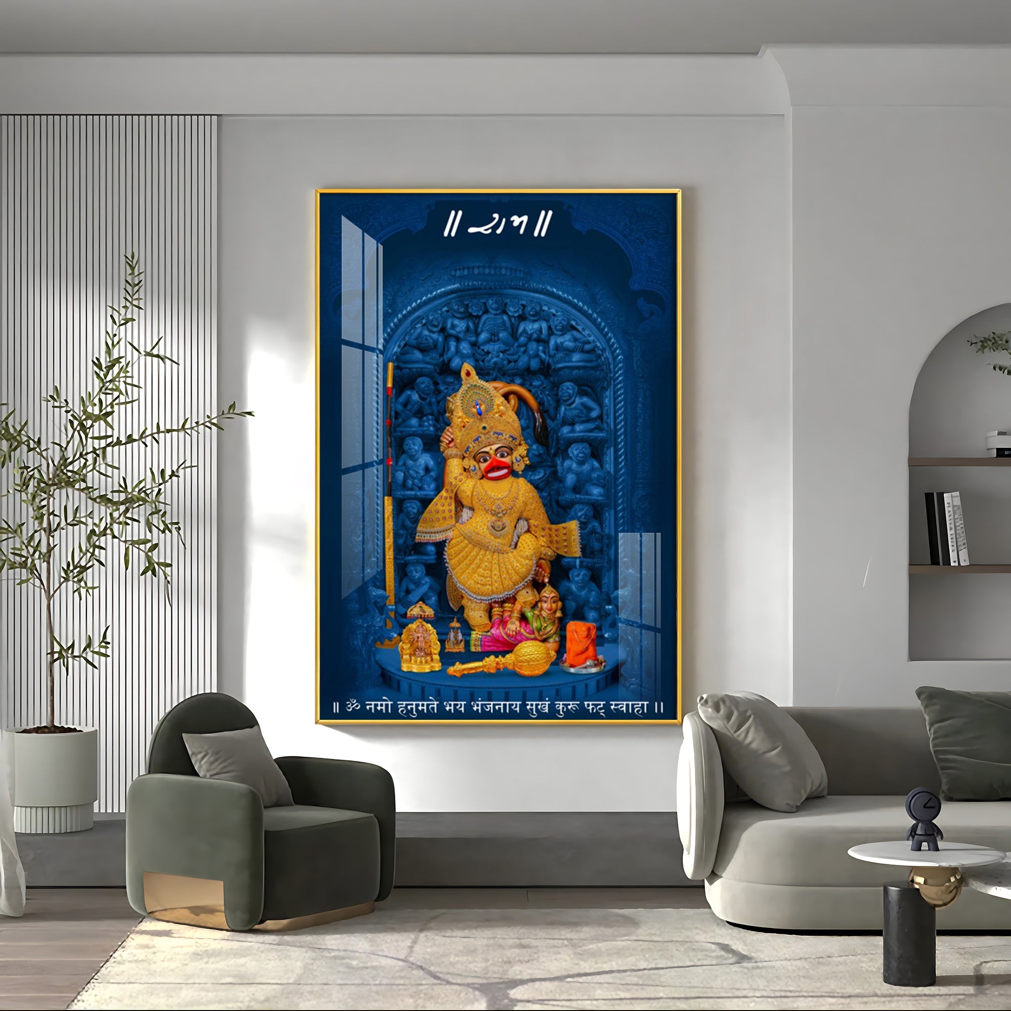 Shri Kashtbhanjan Dev Hanumanji Premium Acrylic Vertical Wall Art