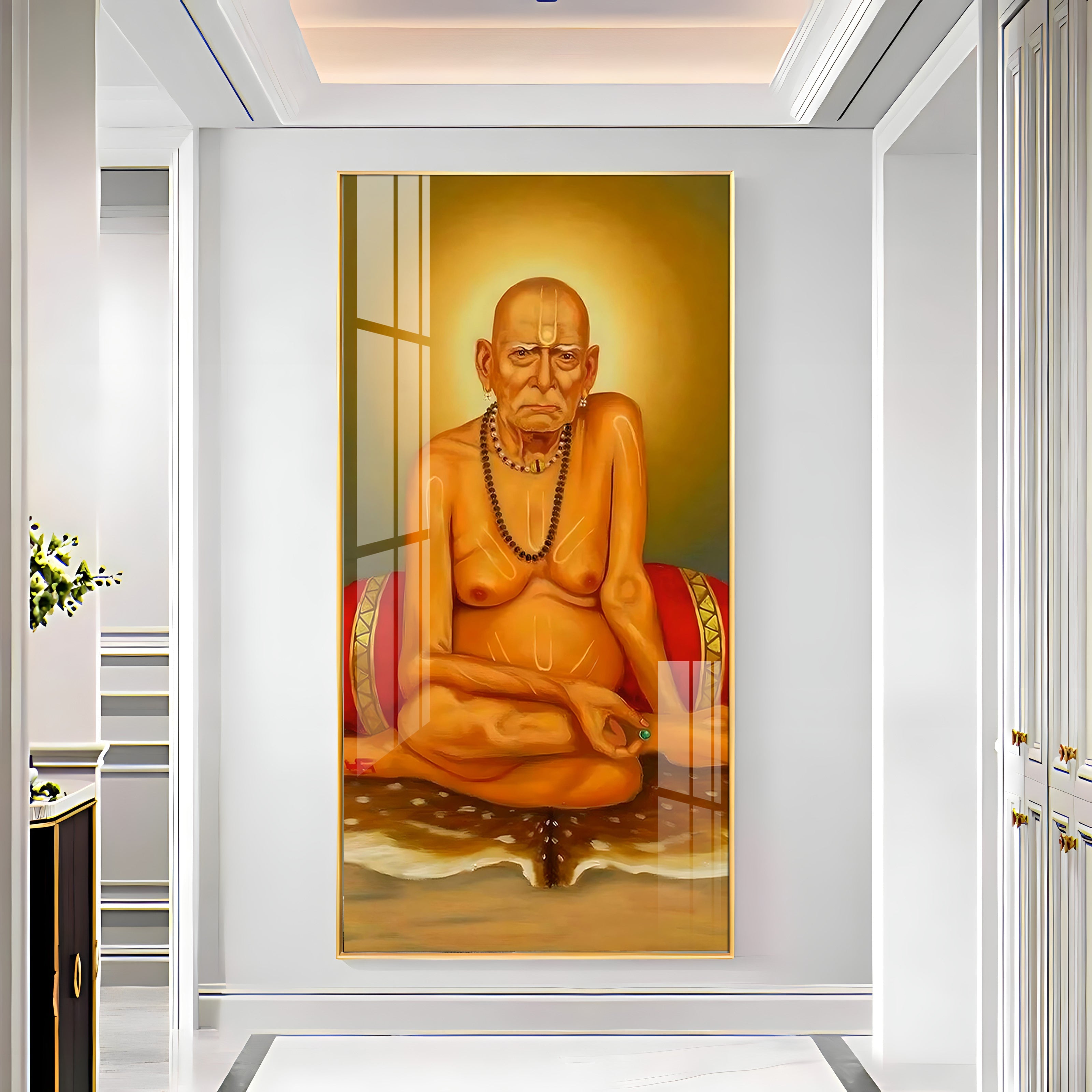 Swami Samarth Premium Acrylic Vertical Wall Art
