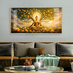 Buddha Meditating In Dayspring Premium Acrylic Horizontal Wall Art
