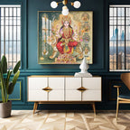 Celestial Grace Goddess Premium Acrylic Square Wall Art