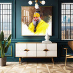 Premanand Ji Maharaj Premium Acrylic Square Wall Art