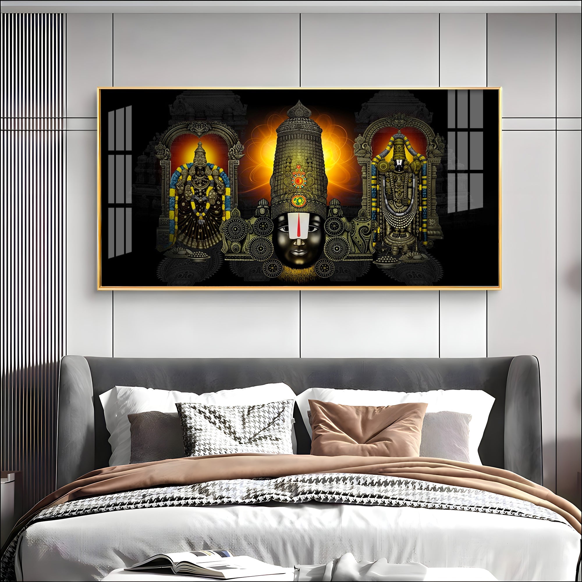 Sacred Sri Venkateswara Swamy Premium Acrylic Horizontal Wall Art