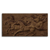 3D Seven Horses Running Premium Wall Painting - Decor Smart