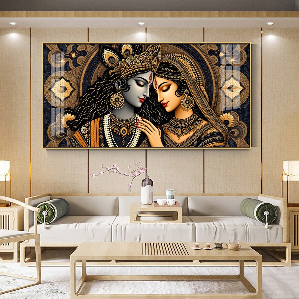 Abstract Radha Krishan Imperfect Art Premium Acrylic Horizontal Wall Art