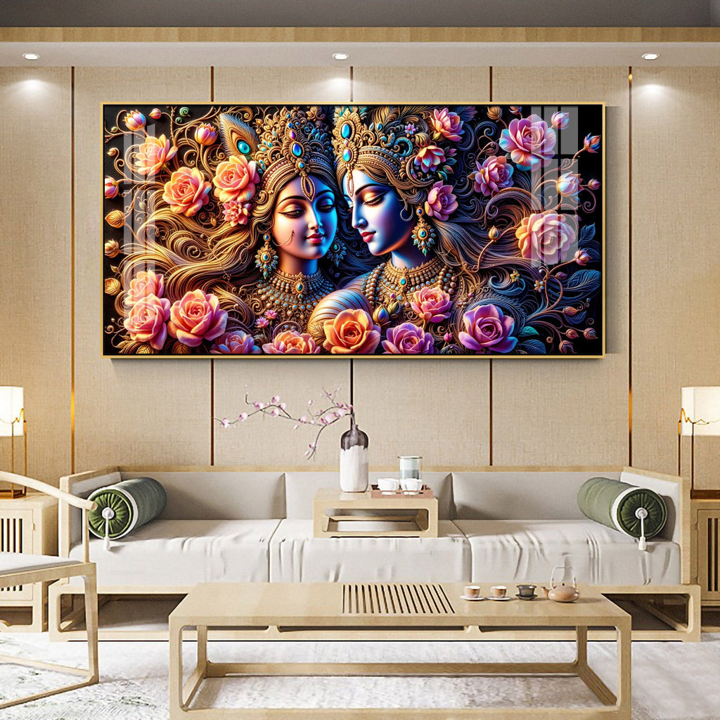 Floral Path of Love Premium Acrylic Horizontal Wall Art