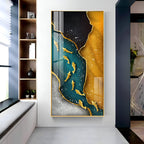 Nine Koi Fish Premium Acrylic Vertical Wall Art