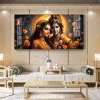 Transcendent Spirits Of Krishna Radha Premium Acrylic Horizontal Wall Art