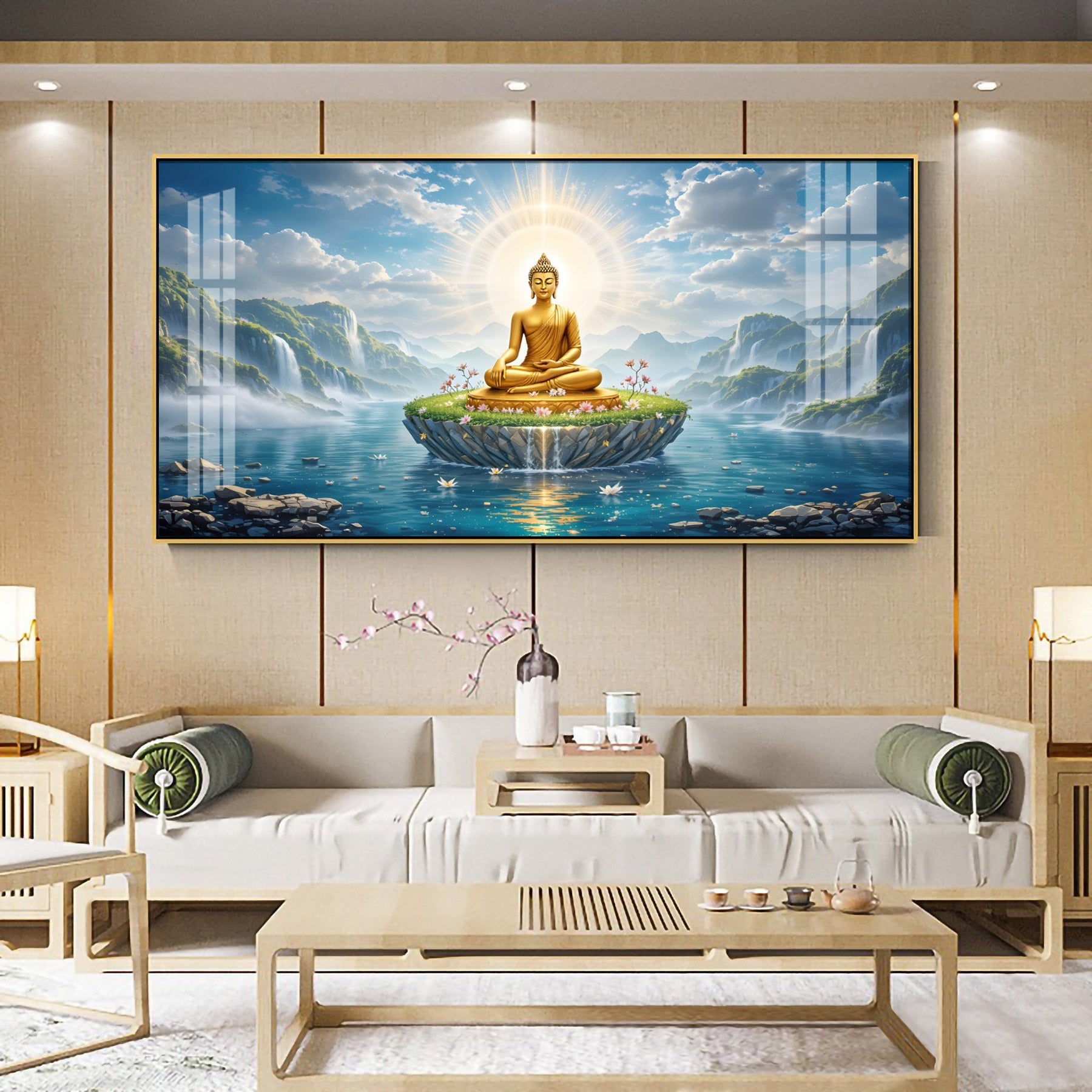 The Buddha's Haven Premium Acrylic Horizontal Wall Art