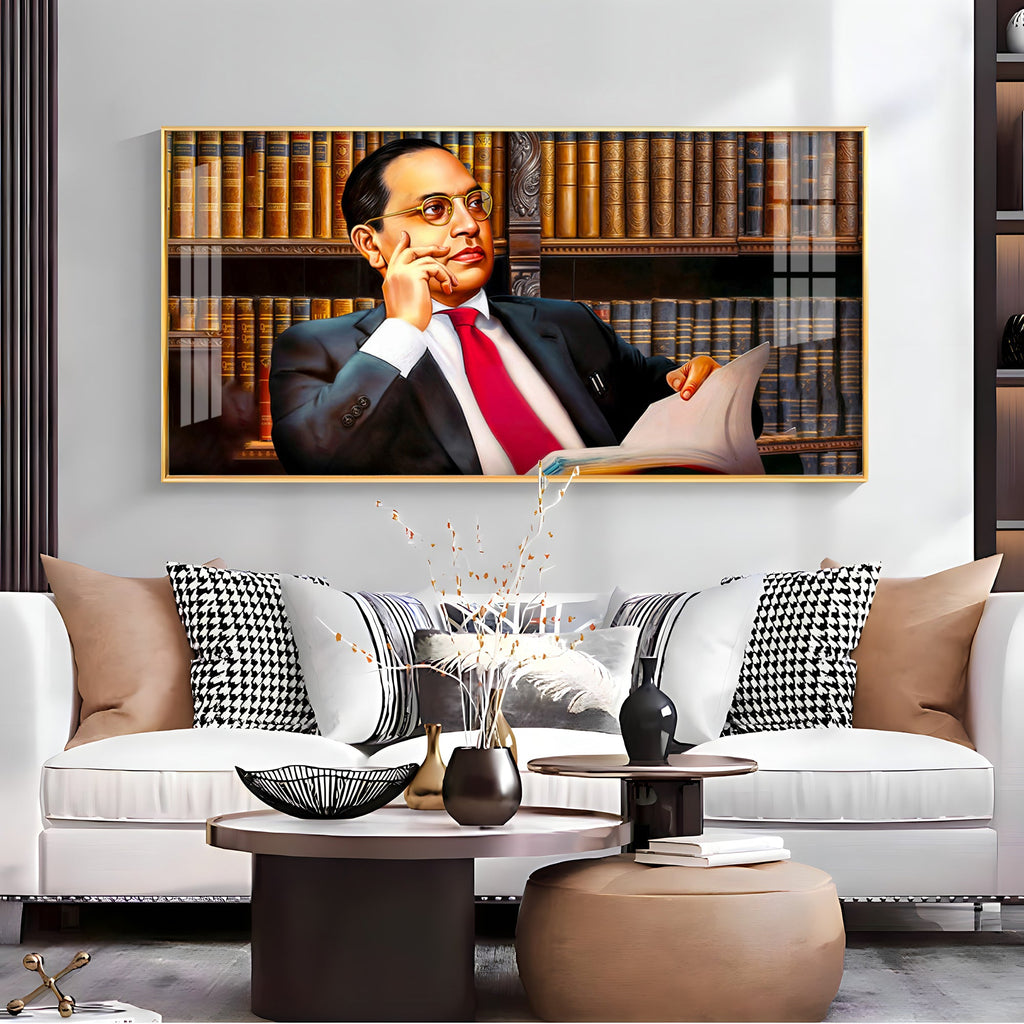 Dr. B.R. Ambedkar Portray Premium Acrylic Horizontal Wall Art