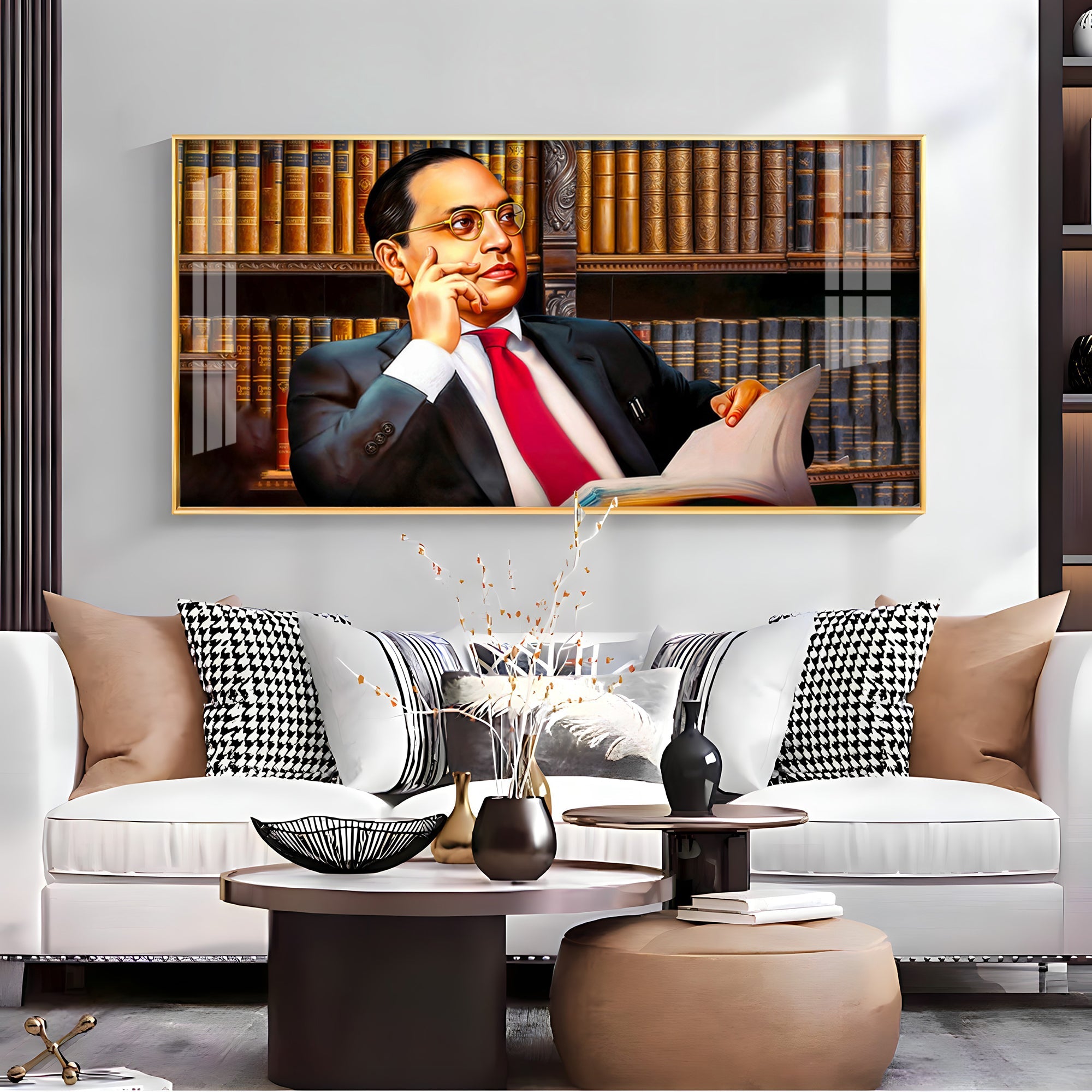 Dr. B.R. Ambedkar Portray Premium Acrylic Horizontal Wall Art