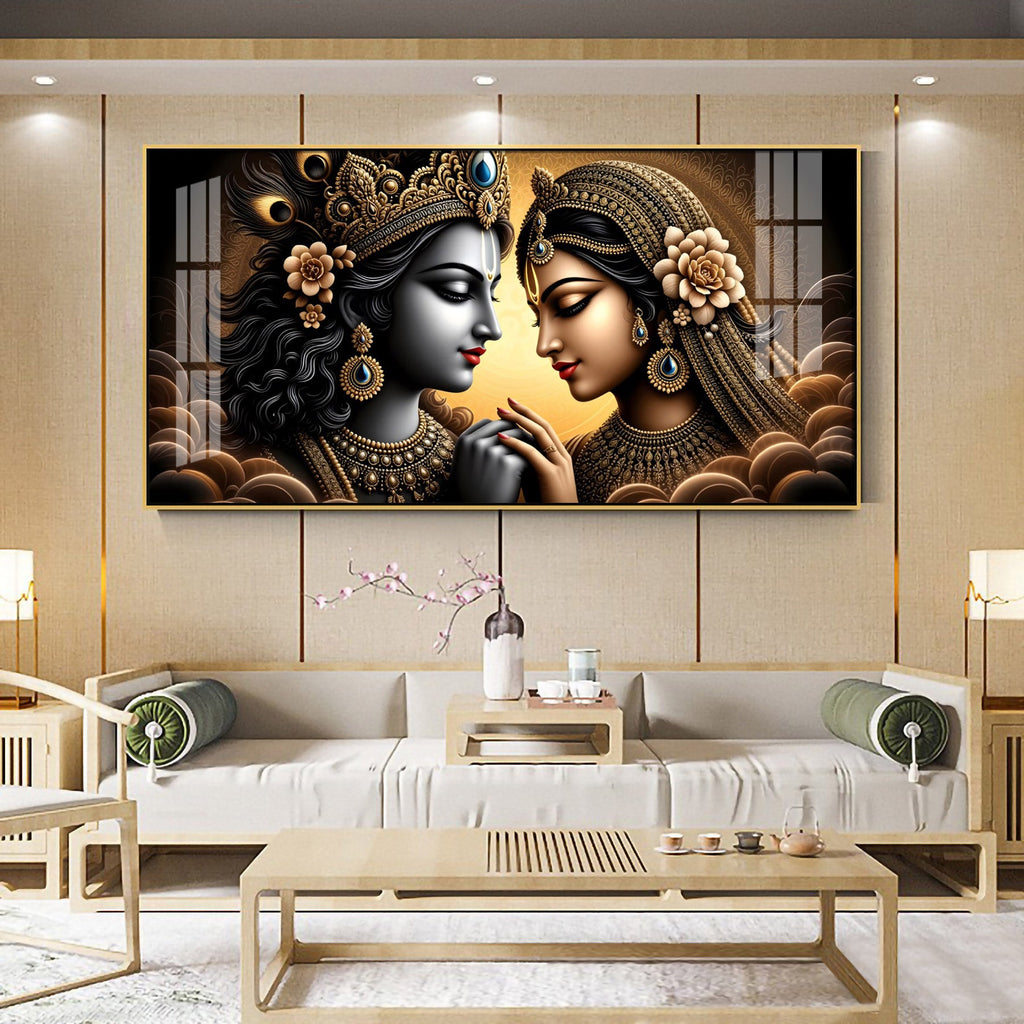 Krishna And The Divine Feminine Premium Acrylic Horizontal Wall Art