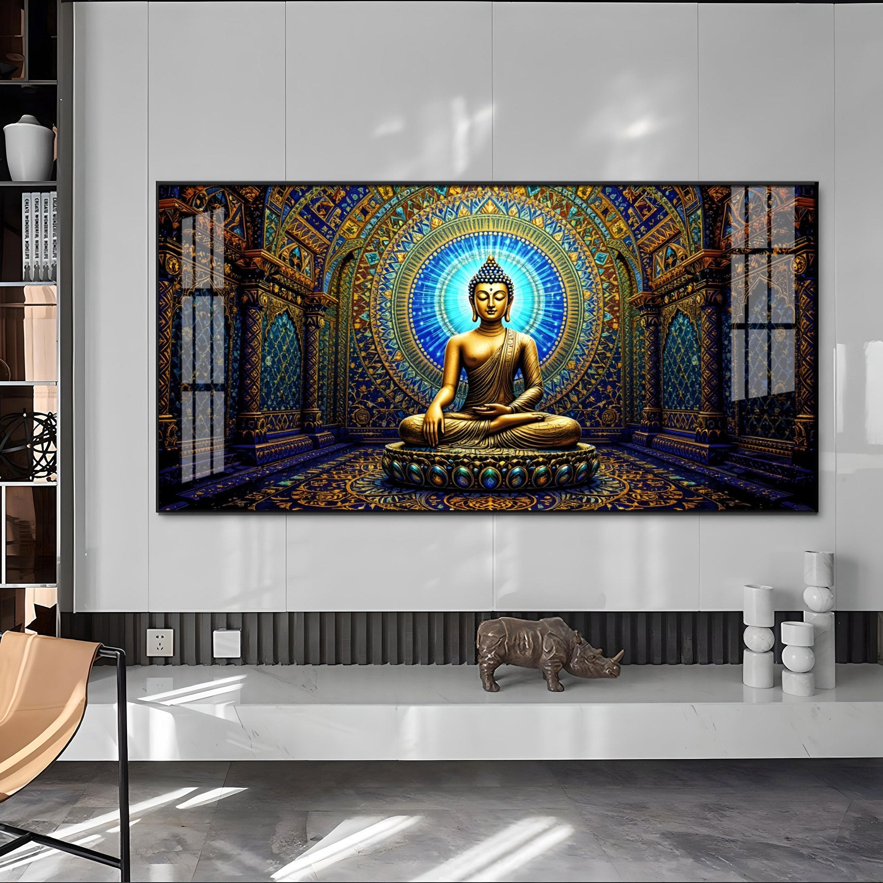 Harmony Buddha Mural Premium Acrylic Horizontal Wall Art