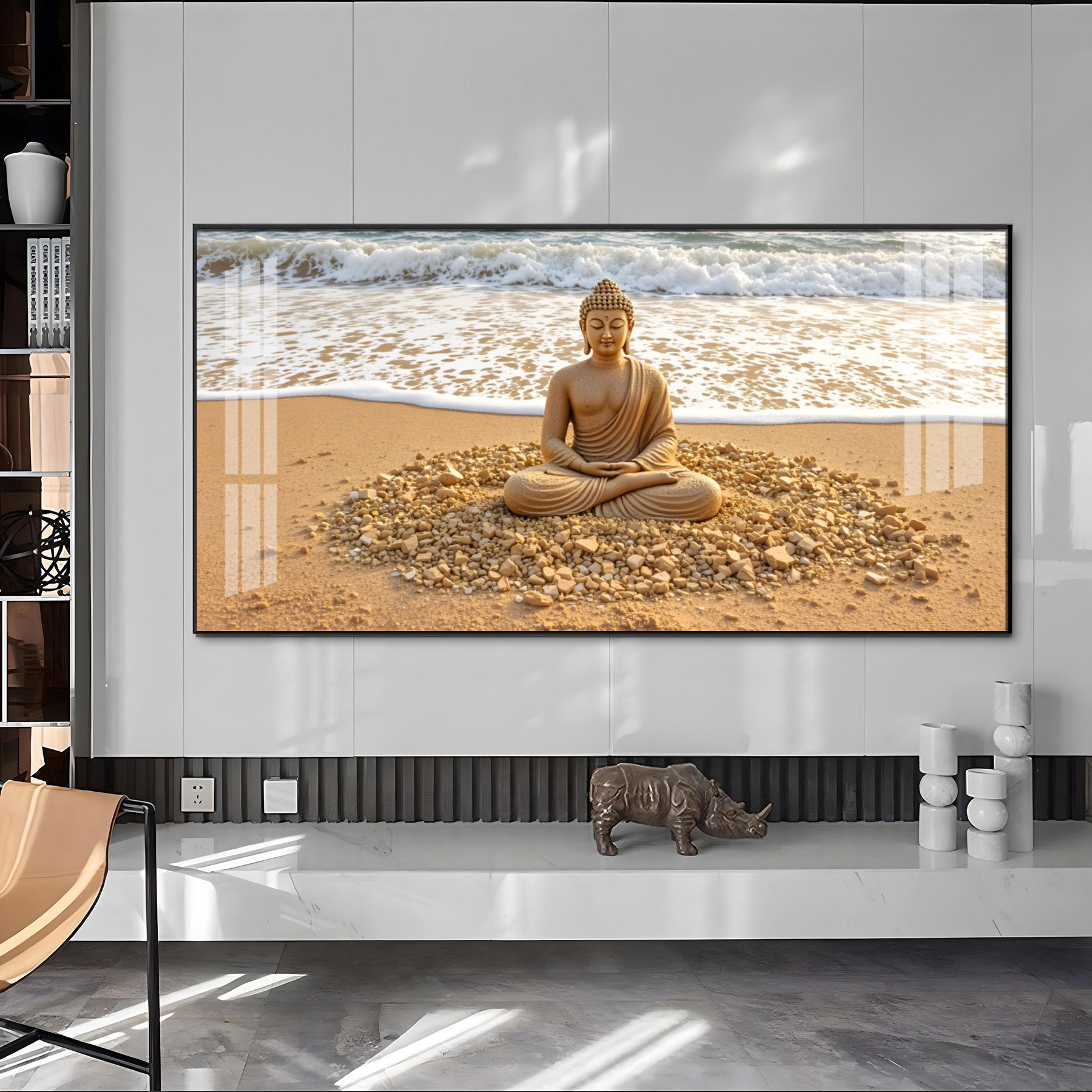 Tranquil Aura Buddha Premium Acrylic Horizontal Wall Art