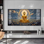 Peaceful Reflection Of Buddha Premium Acrylic Horizontal Wall Art