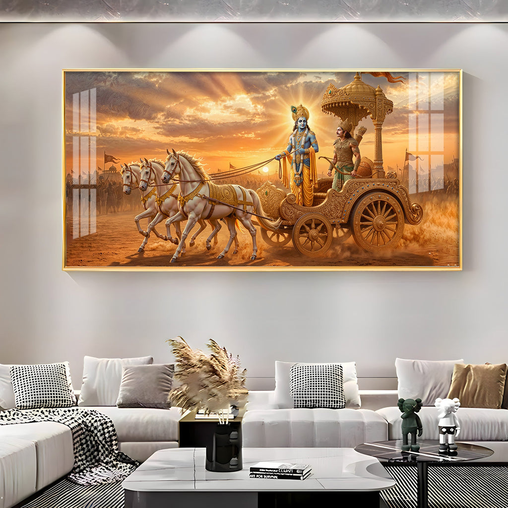 Shrimad Bhagavad Gita Premium Acrylic Horizontal Wall Art