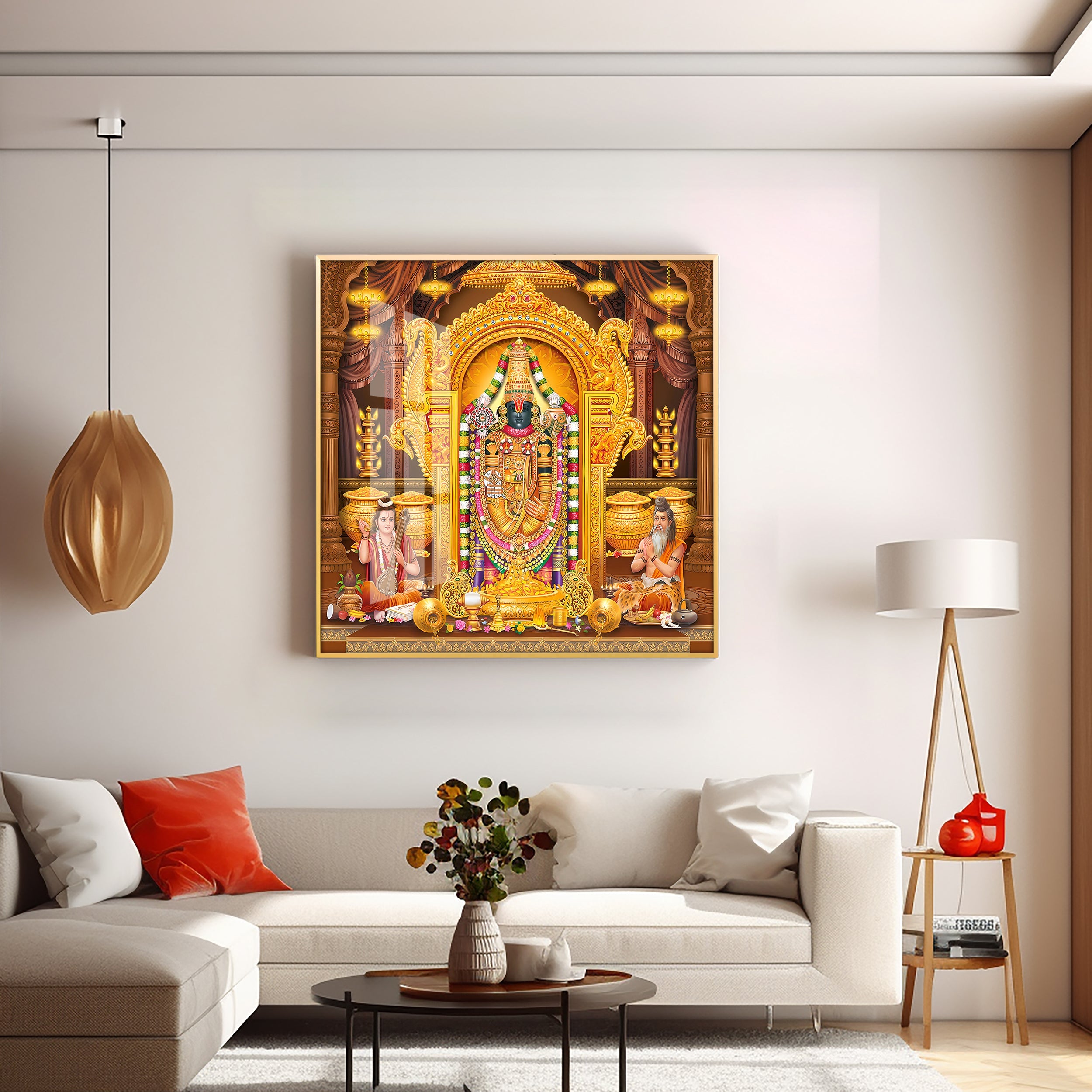 Venkateswara Maharaj Premium Acrylic Square Wall Art