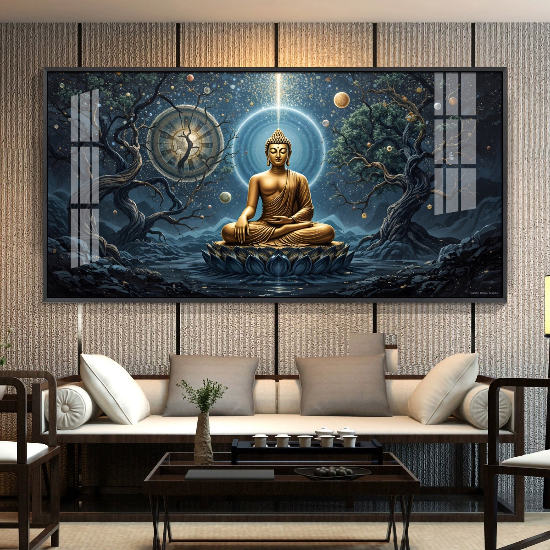 Celestial Buddha Premium Acrylic Horizontal Wall Art