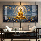 Peaceful Reflection Of Buddha Premium Acrylic Horizontal Wall Art