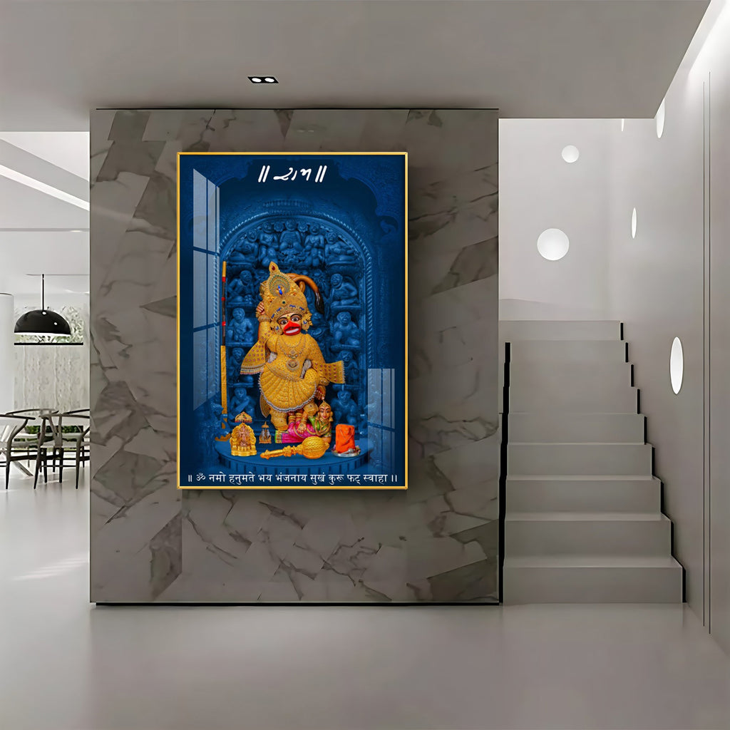 Shri Kashtbhanjan Dev Hanumanji Premium Acrylic Vertical Wall Art