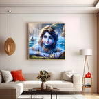 Little Krishna Premium Acrylic Square Wall Art
