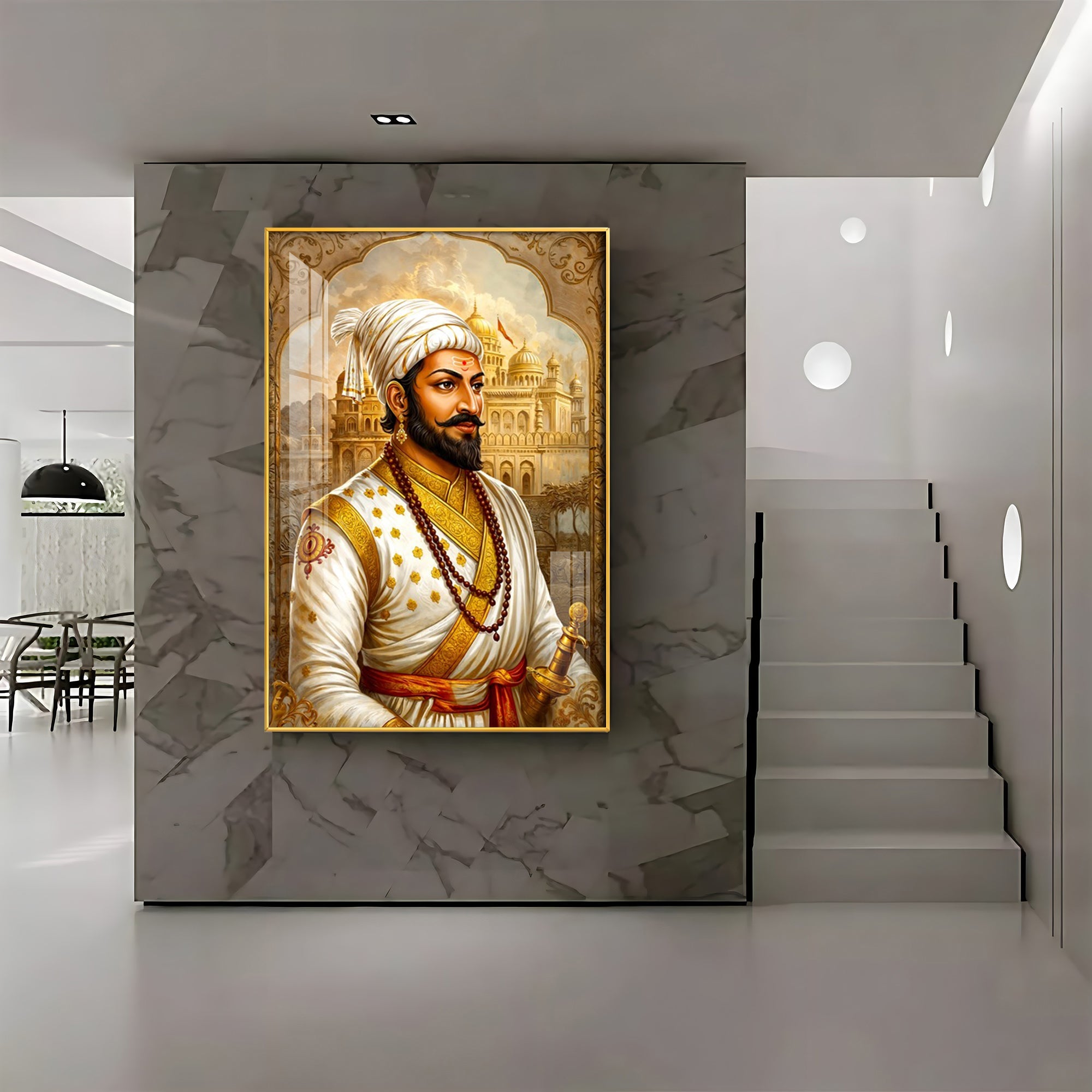 Chhatrapati Shivaji Maharaj Ji Premium Acrylic Vertical Wall Art