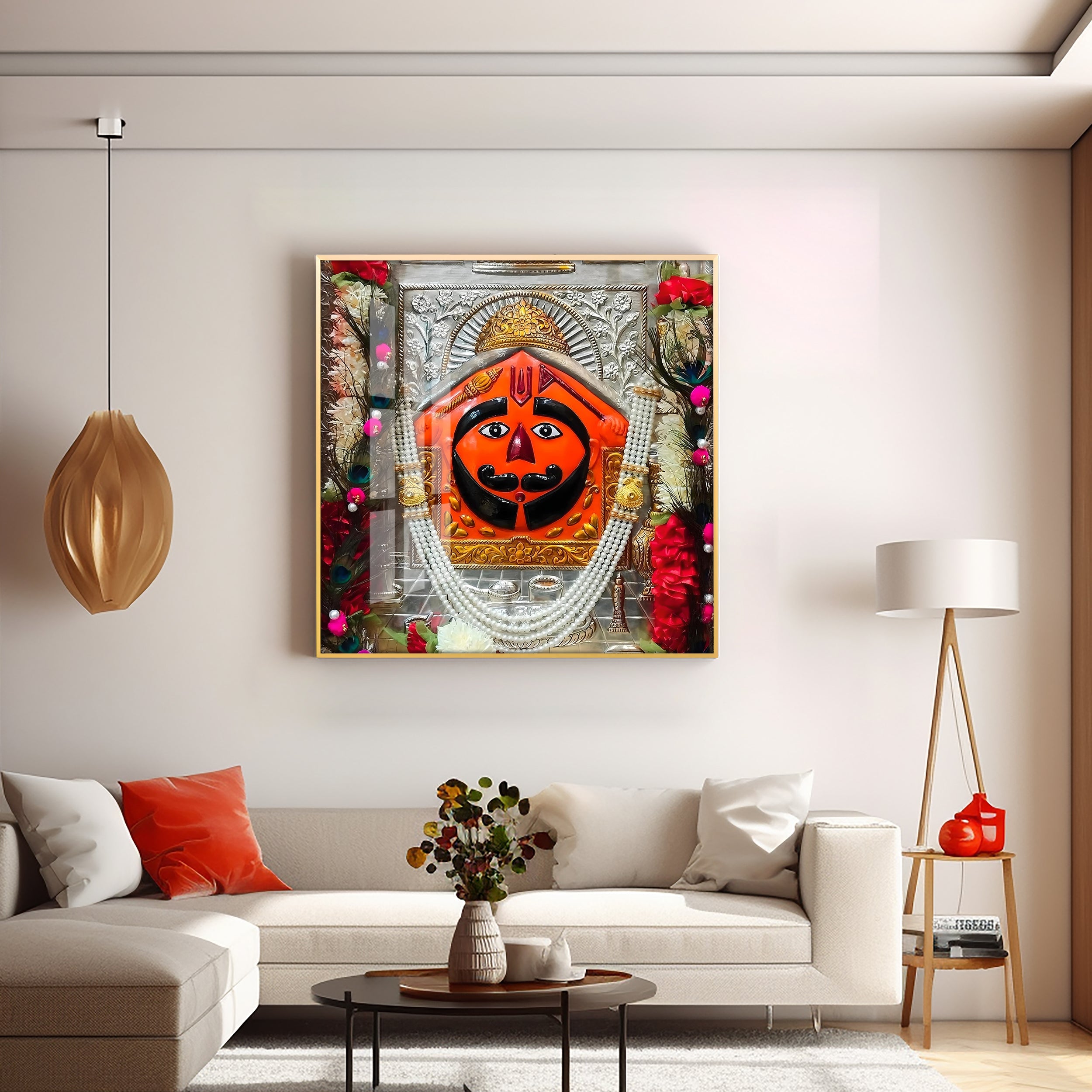 Salasar Balaji Maharaj Premium Acrylic Square Wall Art