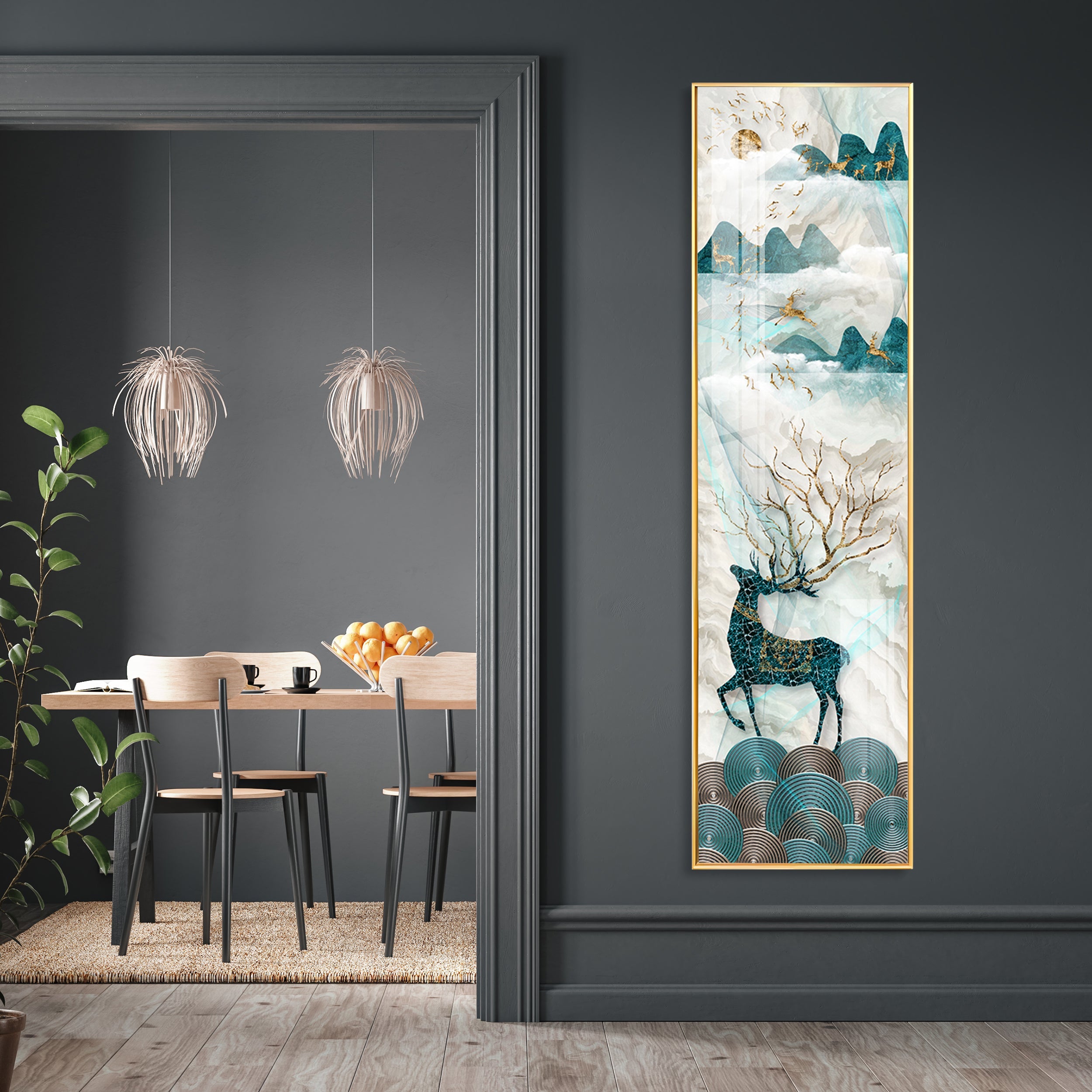 The Lucky Deer Premium Acrylic Vertical Wall Art