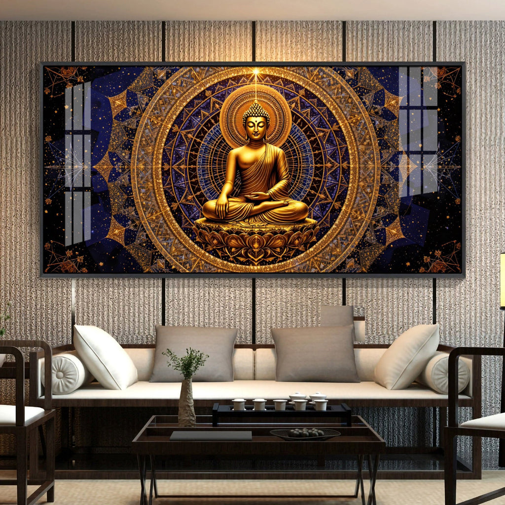 Buddha Bliss Premium Acrylic Horizontal Wall Art