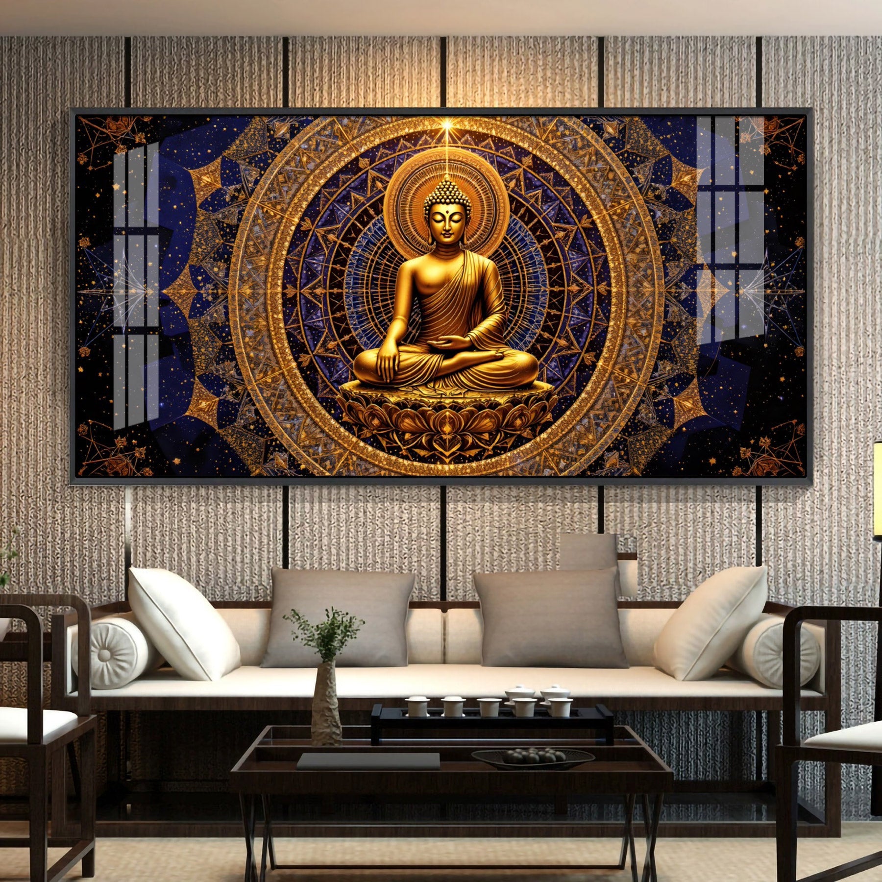 Buddha Bliss Premium Acrylic Horizontal Wall Art