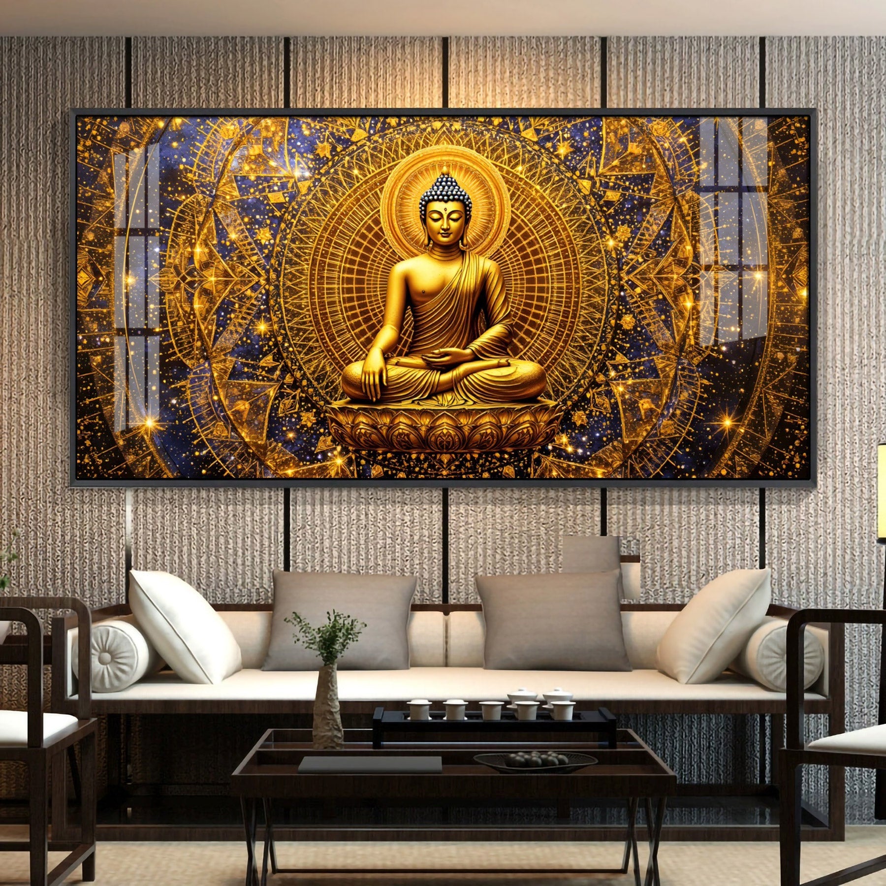 Radiant Buddha Premium Acrylic Horizontal Wall Art