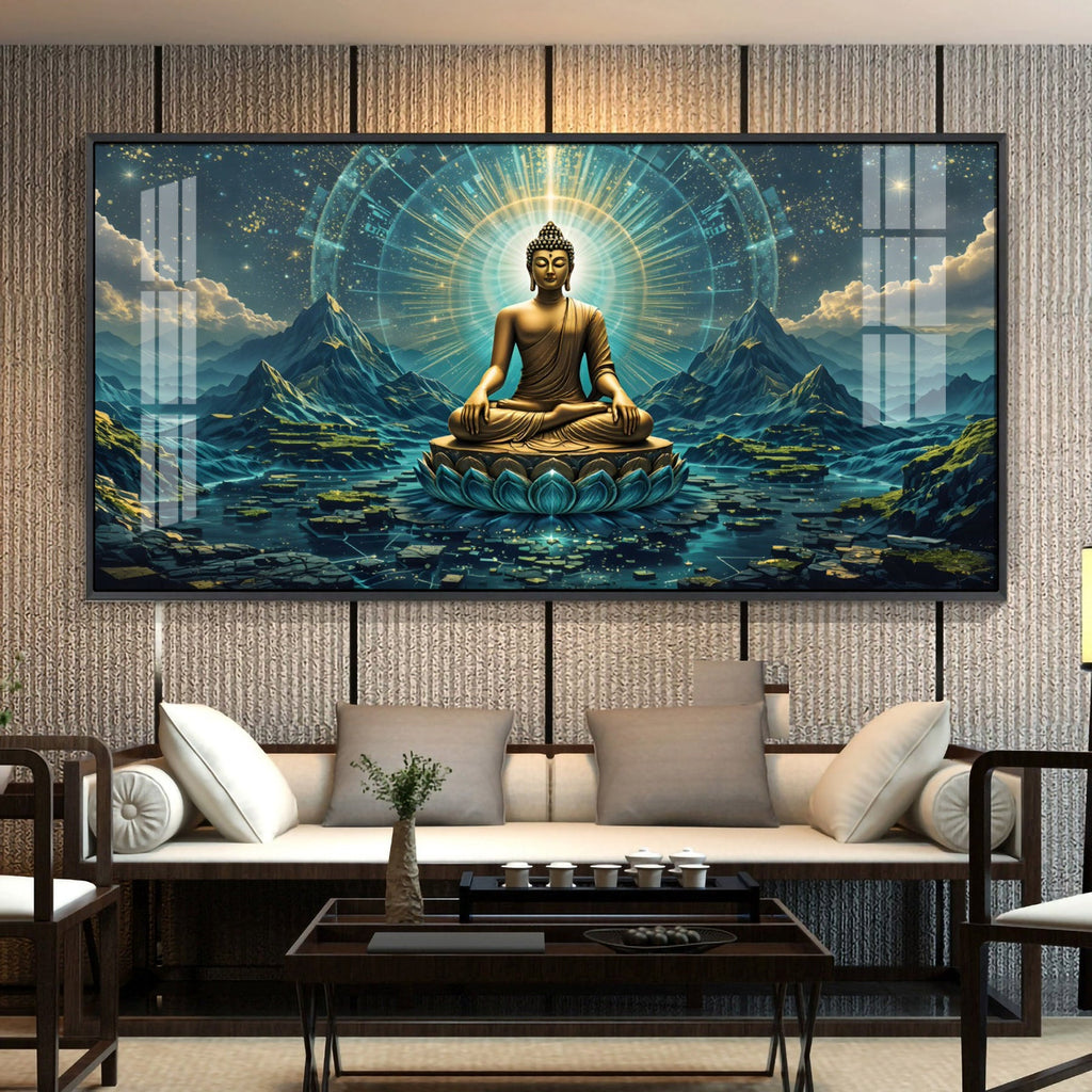 Buddha's Reflection Premium Acrylic Horizontal Wall Art