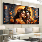 Transcendent Spirits Of Krishna Radha Premium Acrylic Horizontal Wall Art