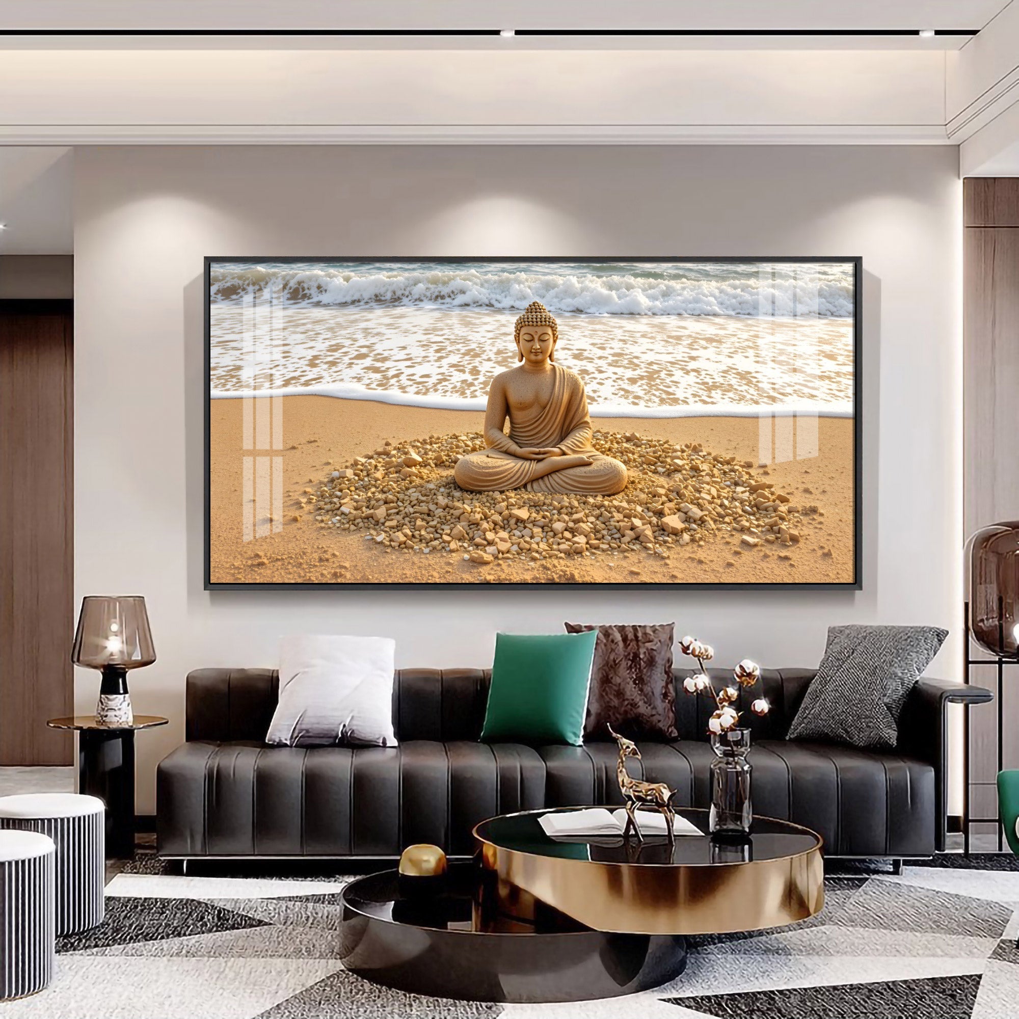 Tranquil Aura Buddha Premium Acrylic Horizontal Wall Art
