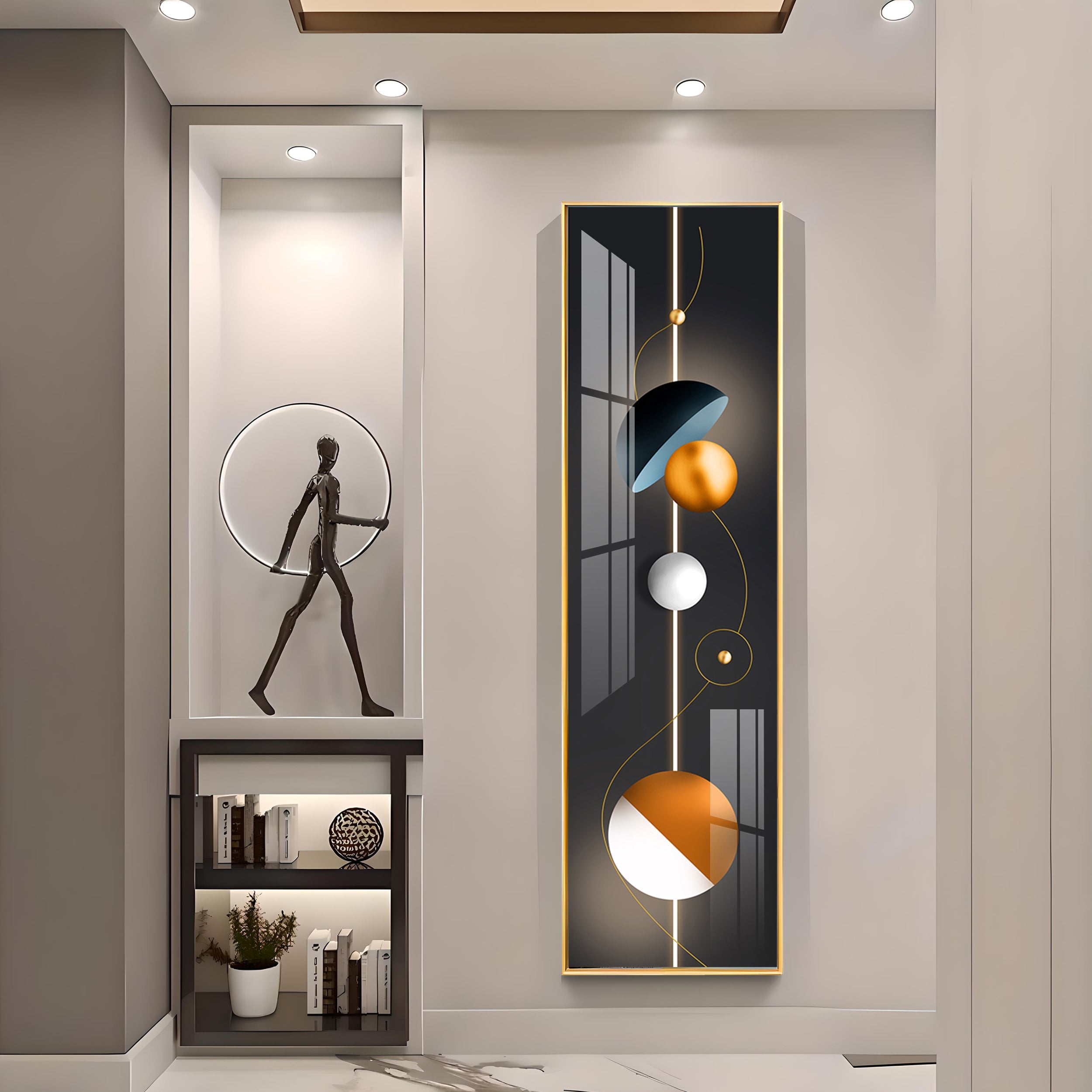 Circular Radiance Premium Acrylic Vertical Wall Art