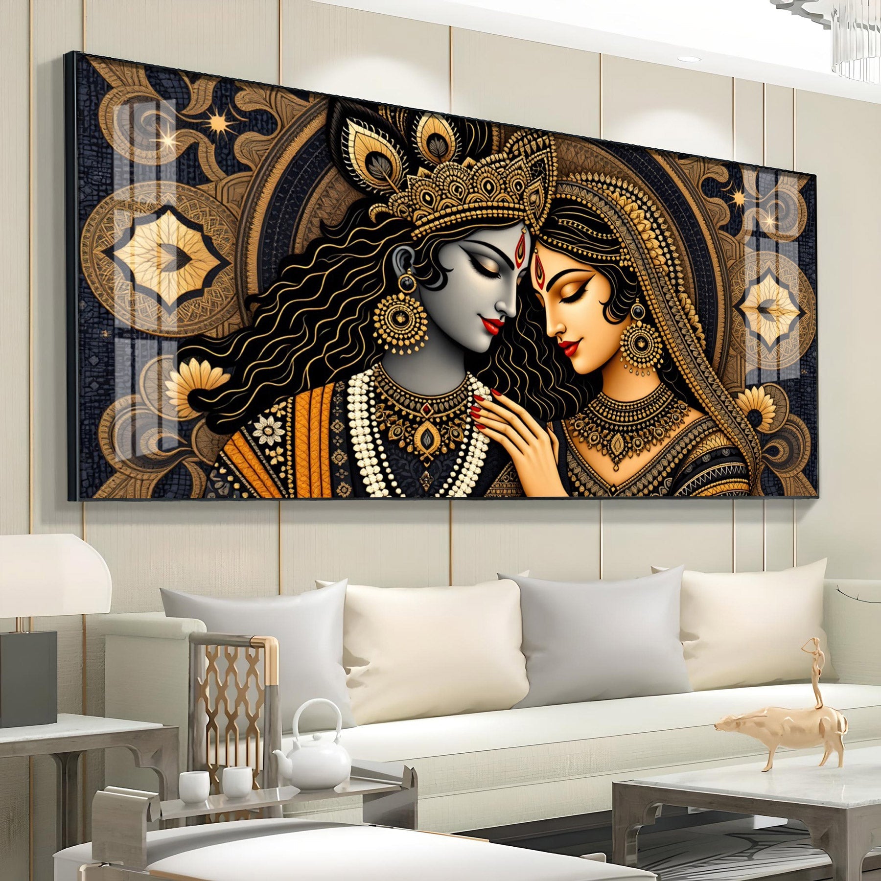 Abstract Radha Krishan Imperfect Art Premium Acrylic Horizontal Wall Art