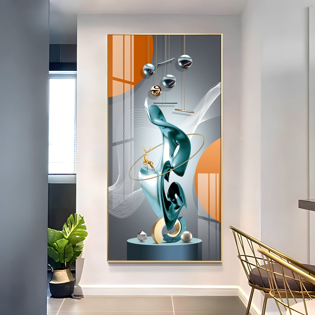 Luxury Abstract Art Premium Acrylic Vertical Wall Art
