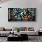 Mystical Love Of Radha Krishna Premium Acrylic Horizontal Wall Art