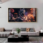Lord Shiva With Rosary Premium Acrylic Horizontal Wall Art