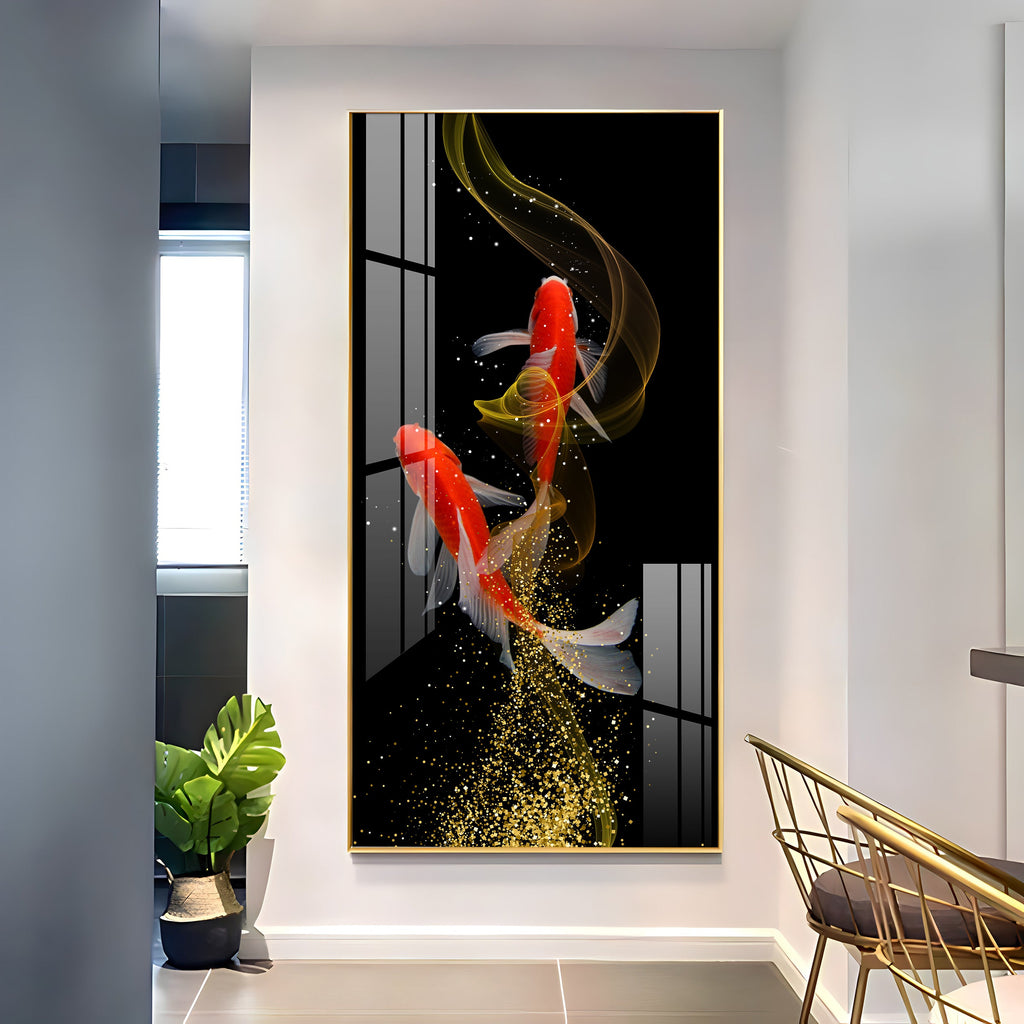 Rare Lucky Fish Premium Acrylic Vertical Wall Art