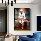Shirdi Sai Premium Acrylic Vertical Wall Art