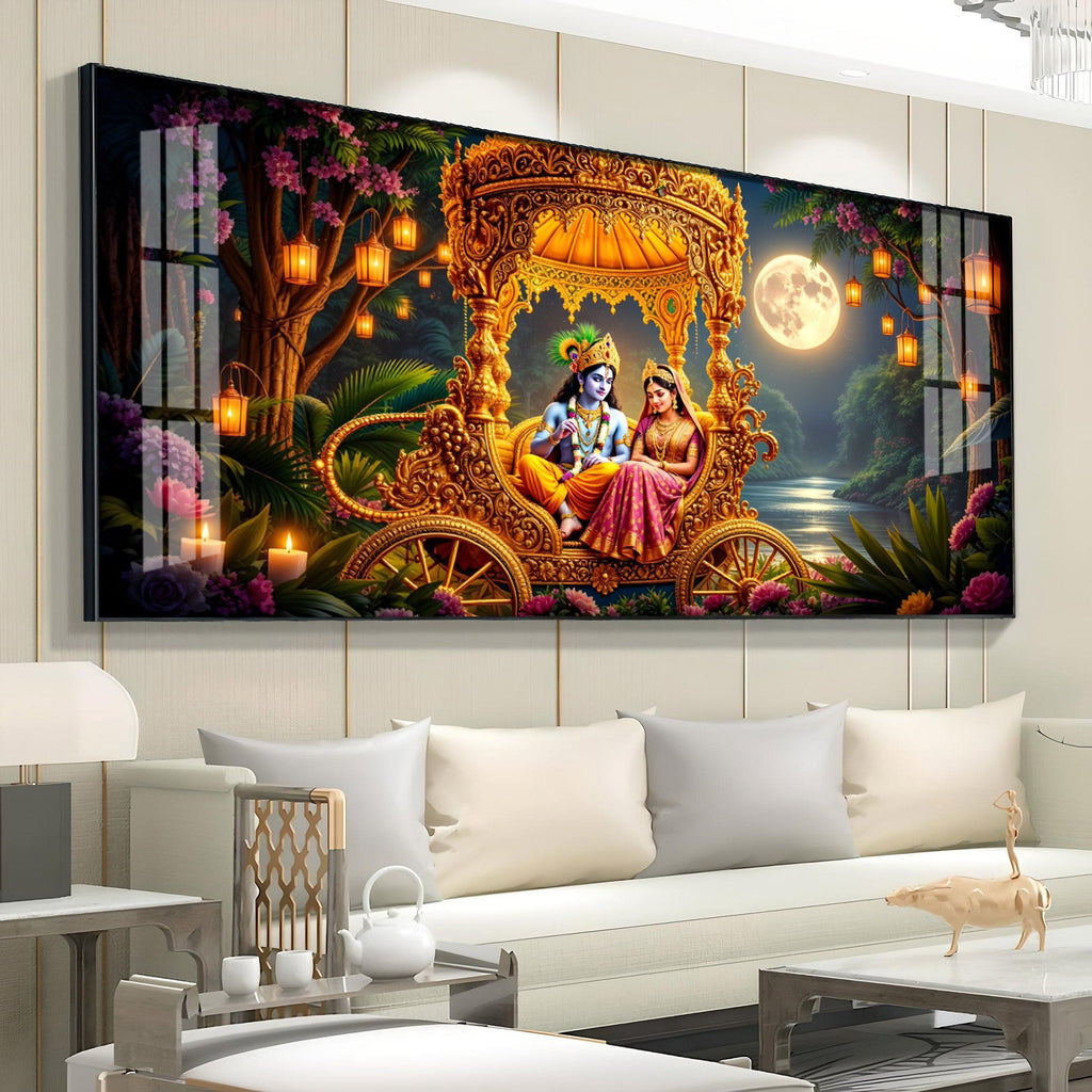 Krishna Radha Serenity Premium Acrylic Horizontal Wall Art