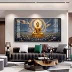 Peaceful Reflection Of Buddha Premium Acrylic Horizontal Wall Art