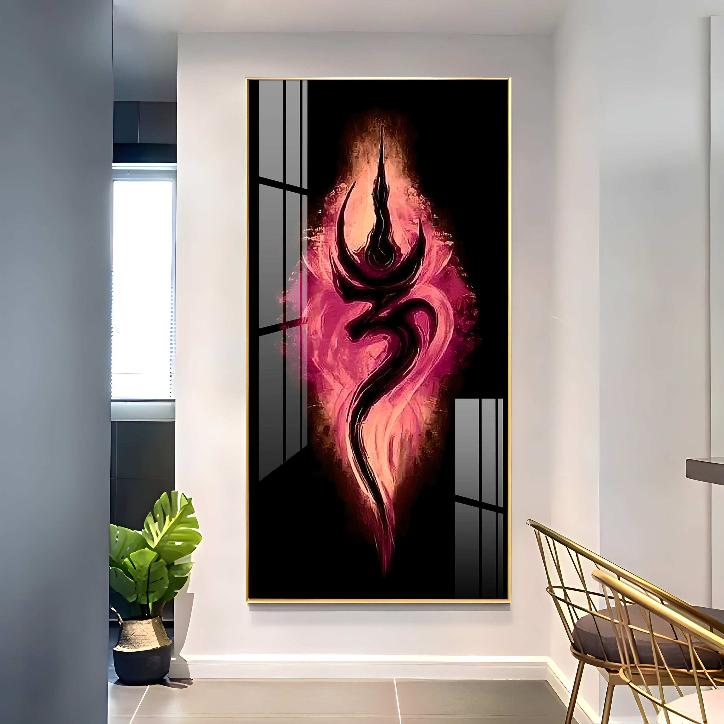 Tranquil Om Premium Acrylic Vertical Wall Art
