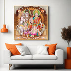 Shiv Parivar Premium Acrylic Square Wall Art