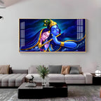 Credence Radha Krishna Love Premium Acrylic Horizontal Wall Art