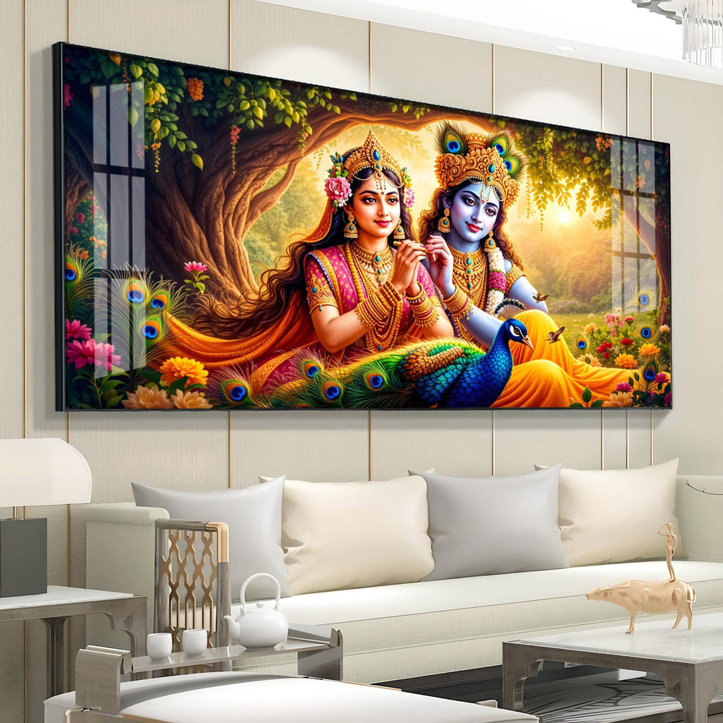 Garden of Radha’s Dreams Premium Acrylic Horizontal Wall Art