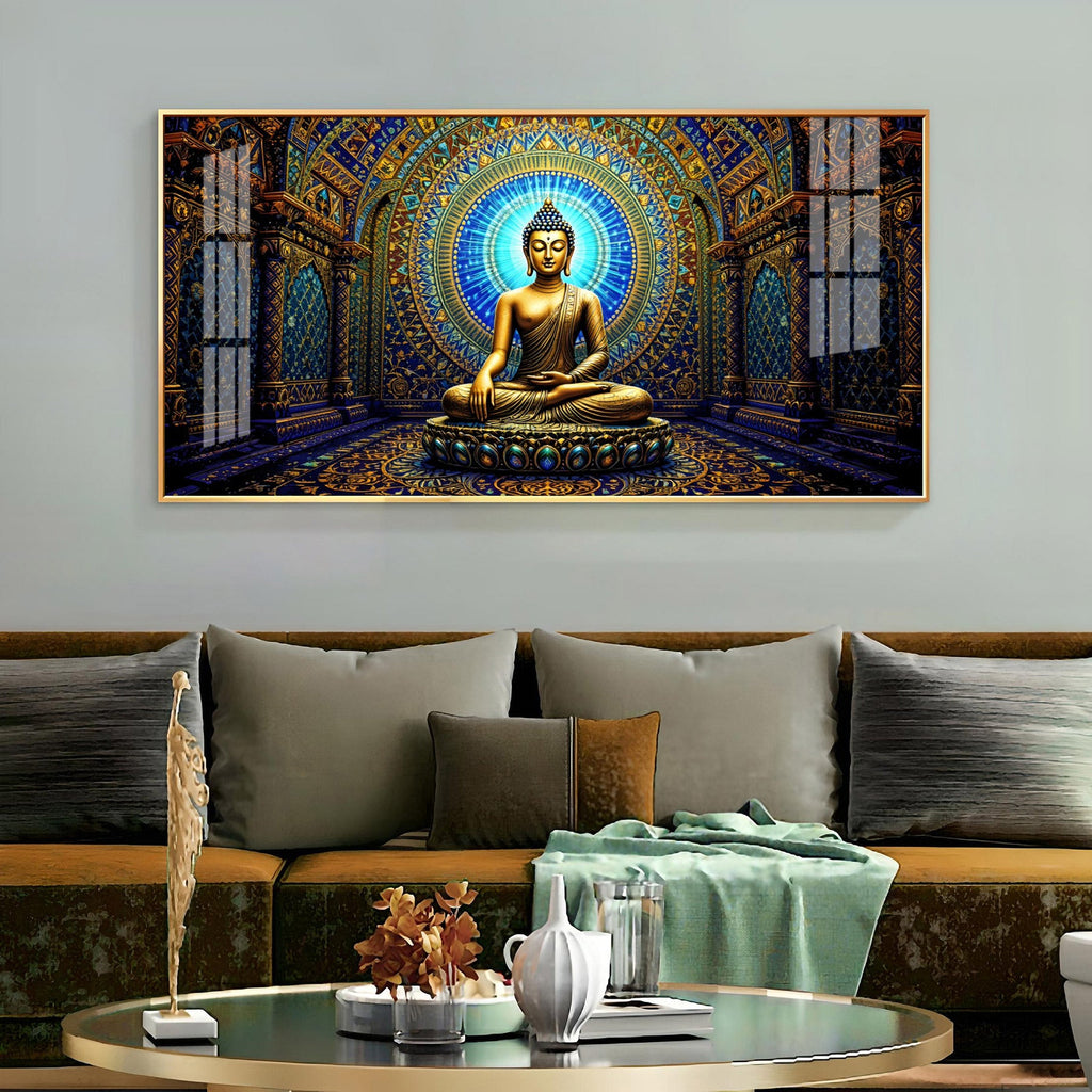 Harmony Buddha Mural Premium Acrylic Horizontal Wall Art